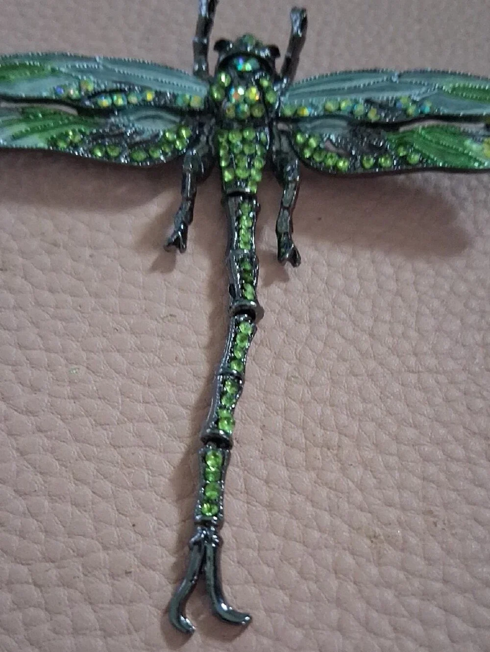 Green Dragonfly Decorative Brooch - Unbranded